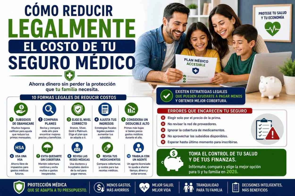 Cómo Reducir Legalmente el Costo de Tu Seguro Médico