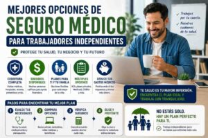 Mejores Opciones de Seguro Médico para Trabajadores Independientes Existen muchos beneficios para los trabajadores independientes. El primero es que no necesitan de licencias, permisos o autorizaciones. No tienen a nadie que les impida hacerlo. No tienen horario oficial, y solo dependerá de las horas con la que puedan dedicarse a su trabajo y a lo que quieras hacer. En otras palabras, un trabajador independiente puede trabajar tanto o tan poco como él desee, y luego tener todo el tiempo del mundo para hacer lo que realmente desea hacer. Las personas más interesadas en el marketing serán atraídas por la libertad de autoempleo, planificación y ejecución de su propia forma de negocios. Para ellos, el uso de datos personales les brinda un vacío que les resulta aburrido durante días de servicio a través de planes corporativos u organizaciones. Esta guía explicará lo más popular en seguros de salud para trabajadores por cuenta propia, rastreo y reducción de los costos... y característicamente "cositas lindasss" en lo que se refiere a aspectos como los aspectos académicos para la elección de una cobertura de salud. Por Qué el Seguro Médico Es Importante para Trabajadores Independientes Creo que para muchos trabajadores independientes, esa barrera es de hecho el costo abrumador. Correr el riesgo para ellos puede propiciar daños económicos importantes. Una emergencia médica puede provocar: Facturas hospitalarias elevadas Costos de medicamentos Gastos inesperados de emergencia Deudas médicas Pérdida de ingresos por enfermedad Para aquellos que construyen sus empleos de manera independiente, necesitarán mantener una buena salud que es necesaria para asegurar sus ingresos futuros y garantizar la estabilidad. Opciones de Seguro Médico para Trabajadores Independientes Los trabajadores independientes tienen varias opciones disponibles en 2026. Las mejores alternativas dependen de: Ingresos Tamaño familiar Necesidades médicas Presupuesto mensual Doctores preferidos Medicamentos recetados Veamos las opciones más comunes. Obamacare (ACA Marketplace) A muchos autónomos les parece que, hasta ahora, hacia el zahorí del seguro de salud propuesto por Obama es una de las mejores opciones por la que optan. Los beneficios esenciales en los planes garantizados por el Acta del Cuidado de Salud Asequible incluyen: Visitas médicas Emergencias Hospitalización Medicamentos recetados Servicios preventivos Salud mental Atención pediátrica Maternidad Además, Obamacare cubre condiciones preexistentes. Subsidios de Obamacare Uno de los mayores beneficios del ACA son los subsidios financieros. Muchas personas trabajan por cuenta propia y todavía califican para ayuda económica que reduce: Primas mensuales Deducibles Copagos Gastos médicos de bolsillo La cantidad de ayuda financiera depende de: Ingresos del hogar Tamaño familiar Código postal Edad En algunos casos, ciertas personas califican para planes con primas muy bajas o hasta de $0. Seguro Médico Privado Otra opción es comprar seguro médico privado directamente con compañías aseguradoras. Los planes privados pueden ofrecer: Redes médicas más amplias Más flexibilidad Opciones de cobertura diferentes Planes personalizados Sin embargo, muchas veces: Son más costosos No incluyen subsidios Tienen primas más altas Los seguros privados suelen funcionar mejor para personas con ingresos más altos que no califican para ayuda financiera bajo Obamacare. Medicaid para Trabajadores Independientes Para ciertos ingresos de cada mes, los trabajadores independientes se siguen capacitando en ciertas áreas de América. Incluso cuando la cantidad neta de ganacias totales se sitúa en un nivel que se da por supuesto, la presa por donde abundan tales ingresos no afectaría la asistencia del programa. Medicaid puede ofrecer: Cobertura médica gratuita o económica Servicios preventivos Hospitalización Medicamentos Atención médica básica Planes Temporales de Seguro Médico Algunas personas consideran seguros médicos temporales. Estos planes generalmente ofrecen: Primas mensuales bajas Cobertura inmediata Protección temporal Sin embargo, normalmente: No cubren condiciones preexistentes Tienen beneficios limitados Excluyen servicios importantes Por eso, generalmente se consideran soluciones temporales y no cobertura médica a largo plazo. Cómo Elegir el Mejor Seguro Médico Elegir el mejor plan no significa simplemente escoger la prima más barata. Aquí están los factores más importantes que debes revisar. Prima Mensual La prima es el pago mensual para mantener activa tu cobertura médica. Las primas más bajas pueden incluir: Deducibles altos Redes limitadas Mayor gasto de bolsillo Deducibles El deducible es la cantidad que debes pagar antes de que el seguro cubre ciertos gastos médicos. Siempre revisa: Deducibles anuales Copagos Máximos de gastos de bolsillo Red Médica Confirma que: Tus doctores estén incluidos Los hospitales cercanos acepten el plan Los especialistas estén cubiertos Medicamentos Recetados Los costos de medicamentos pueden variar significativamente entre planes. Siempre revisa la cobertura de recetas médicas antes de inscribirte. Beneficios Fiscales para Trabajadores Independientes Incluso, la independencia en la gestión no significa que uno pueda ocuparse de todo impuesto junto con los gastos médicos que pueden ser deducidos por los trabajadores independientes. Las reglas fiscales pueden variar dependiendo de: Tipo de negocio Ingresos Estructura fiscal Por eso es recomendable consultar con un profesional de impuestos. Errores Comunes Que Debes Evitar Muchos trabajadores independientes toman decisiones rápidas cuando buscan cobertura médica. Aquí están algunos errores frecuentes. Elegir Solo por Precio Los planes baratos pueden terminar siendo más costosos cuando necesitas atención médica. No Revisar Subsidios Muchas personas califican para ayuda financiera y no lo saben. No Revisar Redes Médicas Algunos planes tienen redes limitadas de doctores y hospitales. Esperar Hasta Tener una Emergencia Buscar seguro después de una emergencia médica puede limitar tus opciones. No Comparar Planes Cada Año Los costos y beneficios cambian anualmente. Por Qué Trabajar con un Agente Ayuda El proceso de comparar seguros médicos puede ser complicado. Un agente licenciado puede ayudarte a: Comparar planes Revisar subsidios Encontrar cobertura económica Explicar beneficios Revisar redes médicas Evitar errores de inscripción Además, trabajar con un agente normalmente no aumenta el costo del seguro. Obamacare Suele Ser una Buena Opción para Freelancers Para muchos trabajadores independientes, Obamacare ofrece: Cobertura integral Subsidios económicos Protección para condiciones preexistentes Opciones familiares Beneficios preventivos Esto hace que los planes ACA sean una de las soluciones más populares para freelancers y pequeños empresarios. Sí Existen Opciones Médicas Accesibles Aunque los costos médicos siguen aumentando, todavía existen opciones económicas para trabajadores independientes. La clave está en: Comparar planes cuidadosamente Revisar subsidios Entender tus necesidades médicas Trabajar con profesionales experimentados Con la estrategia correcta, puedes encontrar cobertura médica accesible y proteger tanto tu salud como tus finanzas. Llamado a la Acción ¿Necesitarías asistencia a consecuencia de la búsqueda de un tratamiento de seguro médico a un precio razonable como trabajador autónomo? Las madrinas en seguros te ayudarán a comparar las políticas de un vistazo y a acceder a los subsidios y a encontrar la cobertura más adecuada para tus necesidades y tu uso. ¡Llámenos para una consulta! Enlaces Relacionados Ayuda para Inscribirse en Obamacare Seguro Médico Familiar Económico Seguro Médico Privado Seguro Dental y de Visión Opciones de Medicare Preguntas Frecuentes Sí, los trabajadores autónomos tienen varias opciones de seguro Obamacare. Sí. Los trabajadores independientes pueden solicitar planes ACA y calificar para un subsidio para el seguro de salud en función de sus ingresos. ¿Dónde encuentro buen seguro de salud como autónomo? Para la mayoría de las personas, Obamacare ofrece la mejor combinación de cobertura, subvenciones y protección médica. ¿Se puede deducir el seguro médico en los impuestos? En muchos casos sí. Los trabajadores independientes pueden calificar para deducciones fiscales relacionadas con primas médicas. ¿El seguro privado es mejor que Obamacare? Se determina por el ingreso, diseño en que tiene el presupuesto y necesidad médica. Las personas, algunas prefiere redes más grandes de seguridad privadas, ahorrarán mucho con diferentes ACA-subsidios. ¿Qué sucede si no tengo seguro de salud? Podrías terminar con grandes facturas hospitalarias, facturas médicas y gastos médicos inesperados.