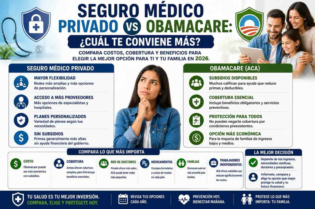 Seguro Médico Privado vs Obamacare: Cuál Te Conviene Más