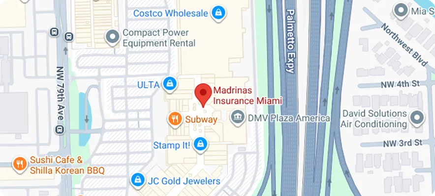 Map of the Madrinas Insurance Miami office — open in Google Maps