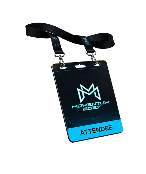 Momentum 2027 attendee badge