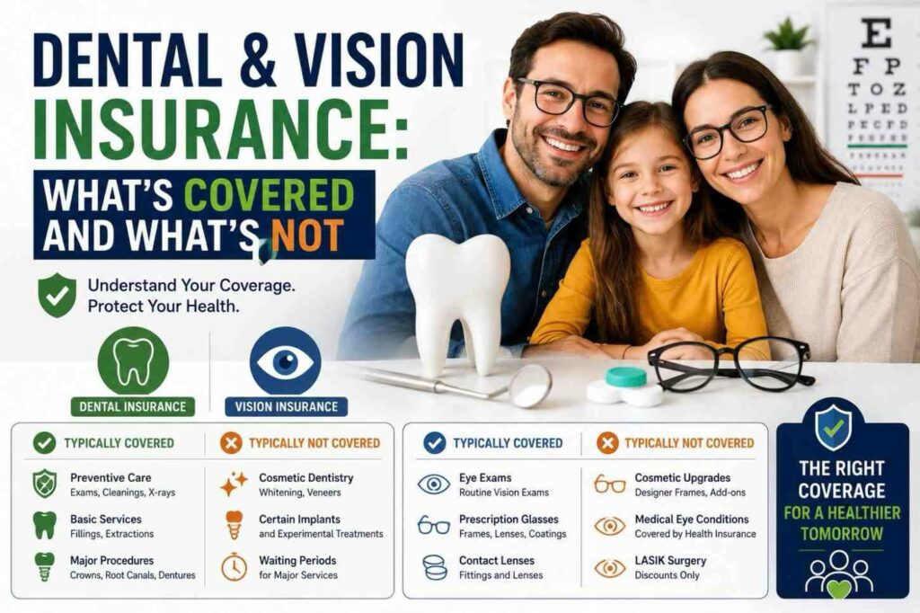 Dental and Vision Insurance: Whatâs Covered and Whatâs Not